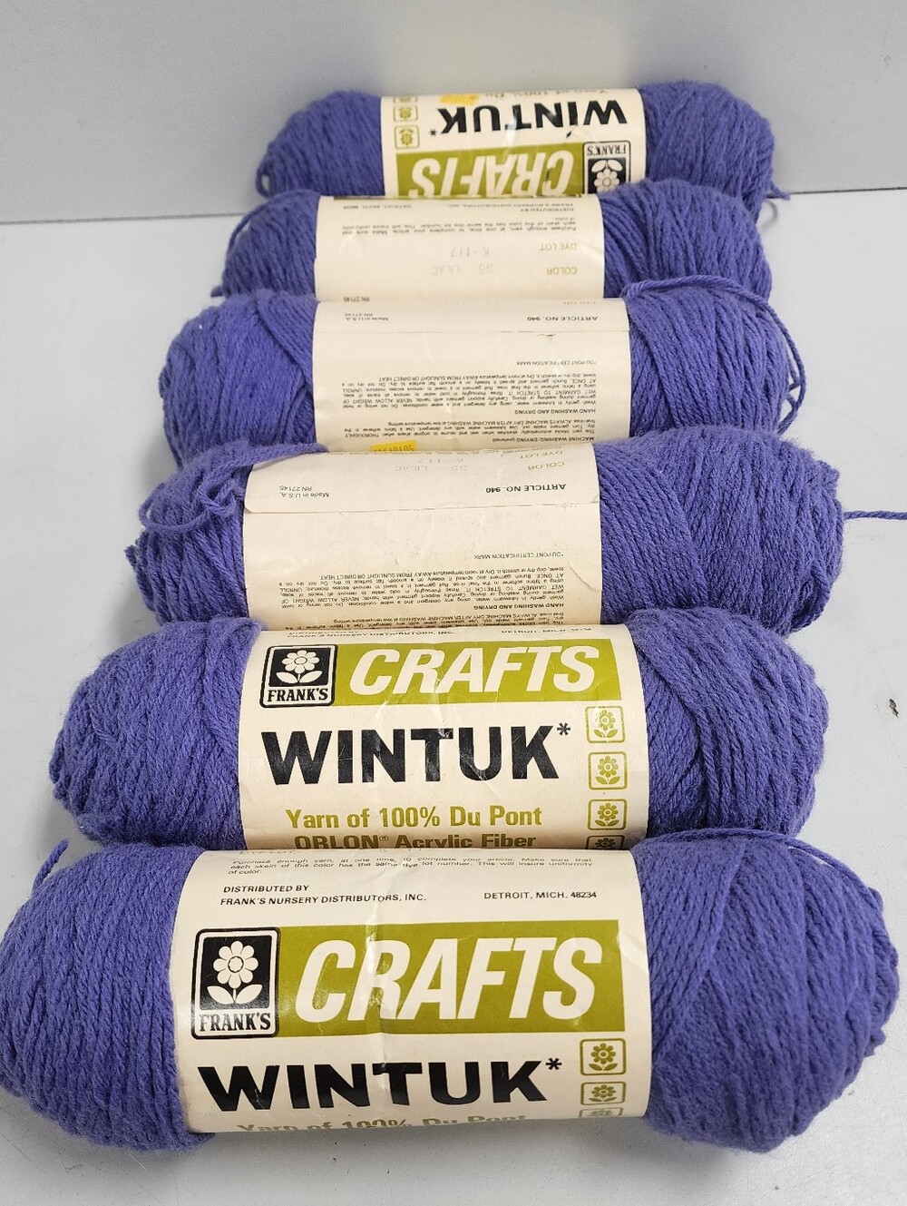 Frank's Crafts Wintuk Yarn - Purple Skeins